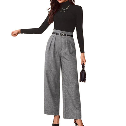 Vintage High-Waist Straight-Leg Trousers