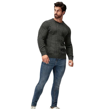 Men's Knitted Crew Neck Sweater