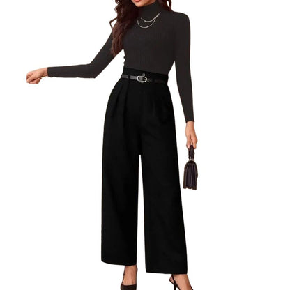 Vintage High-Waist Straight-Leg Trousers