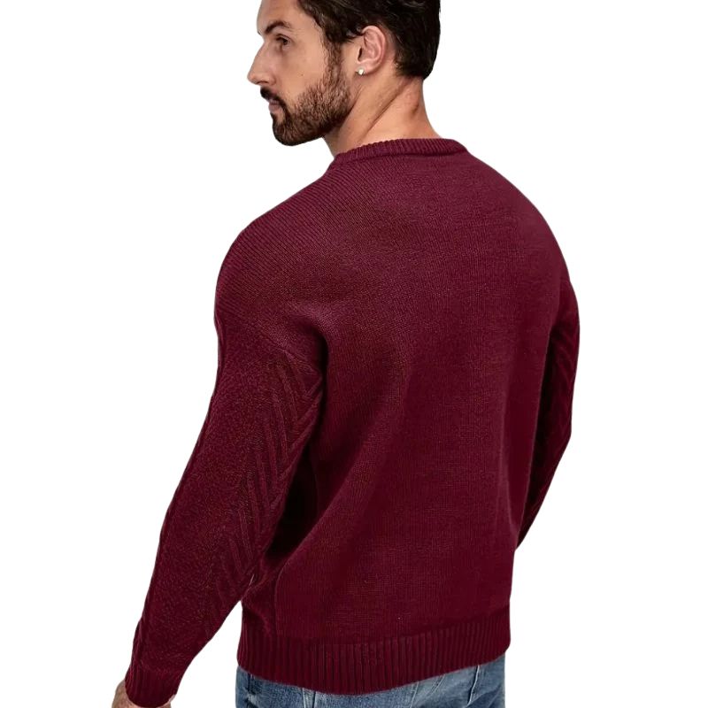 Men's Knitted Crew Neck Sweater