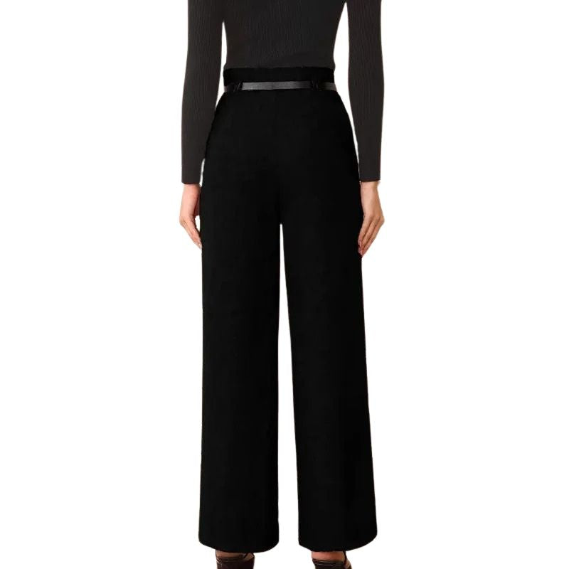 Vintage High-Waist Straight-Leg Trousers