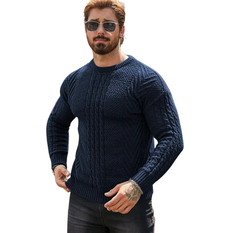 Men's Knitted Crew Neck Sweater