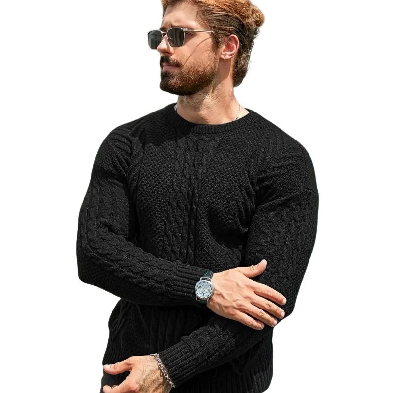 Men's Knitted Crew Neck Sweater