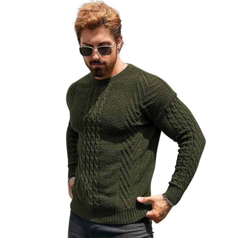 Men's Knitted Crew Neck Sweater