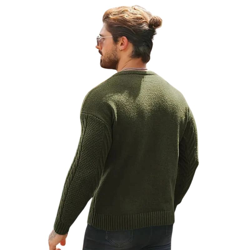 Men's Knitted Crew Neck Sweater