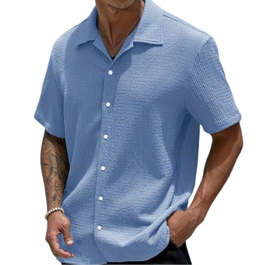 Casual Button-Up Short Sleeve Shirt