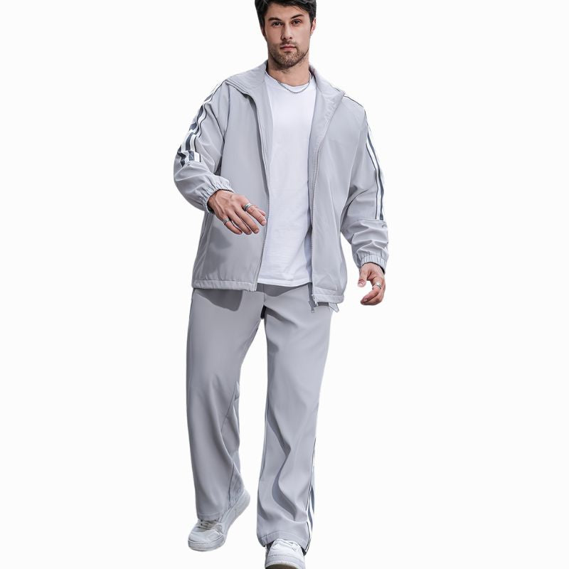 Men's Striped Two-Piece Sportswear Set