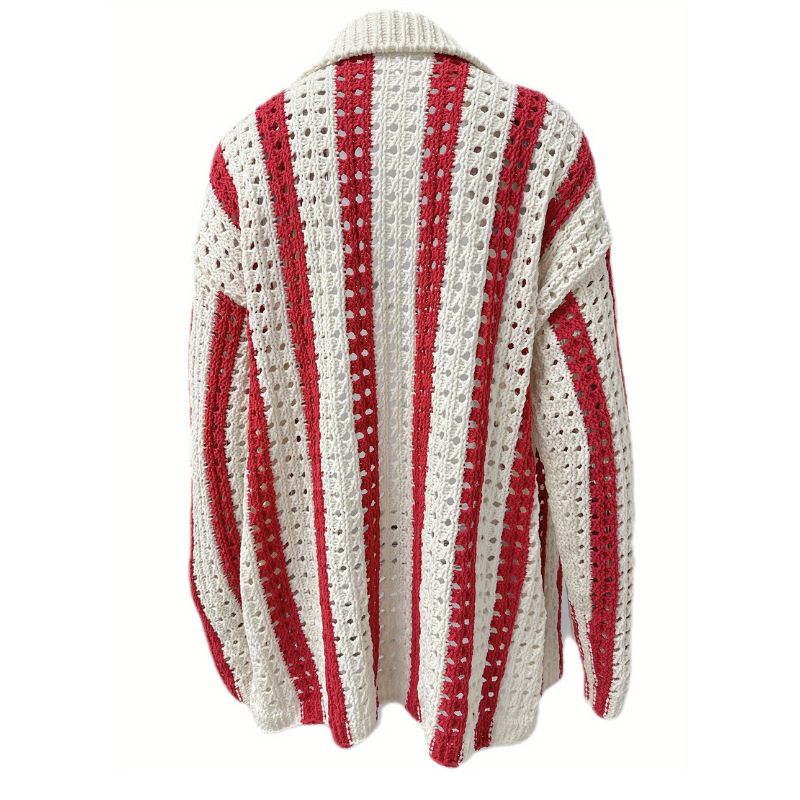 Vintage Striped Knit Cardigan