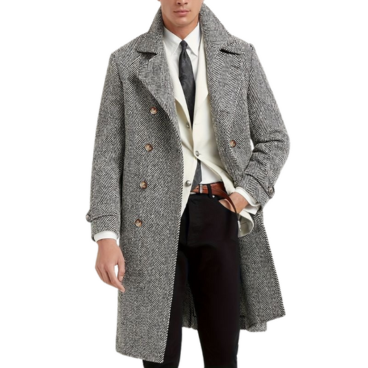 Men's Double-Breasted Trench Coat