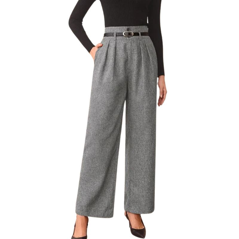 Vintage High-Waist Straight-Leg Trousers