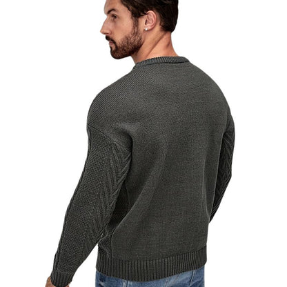 Men's Knitted Crew Neck Sweater