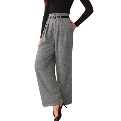 Vintage High-Waist Straight-Leg Trousers