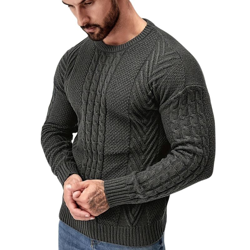 Men's Knitted Crew Neck Sweater