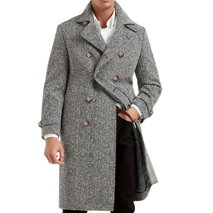 Men's Double-Breasted Trench Coat