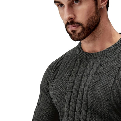 Men's Knitted Crew Neck Sweater